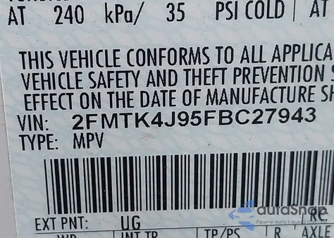 2015 Ford Edge Sel z USA, uszkodzony, nr VIN 2FMTK4J95FBC27943